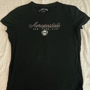 Aeropostale Black Graphic Tee